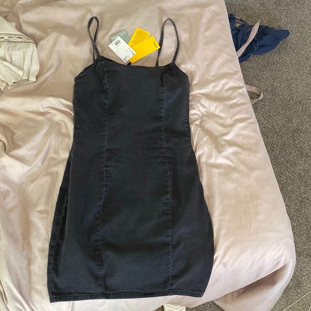 Black jean dress